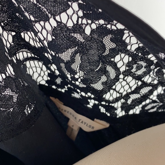 Rebecca Taylor Black Silk Lace Dress 4 - Picture 5 of 9